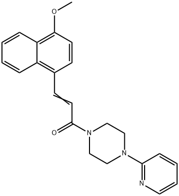 3-(4-METHOXY-1-NAPHTHYL)-1-[4-(2-PYRIDINYL)PIPERAZINO]-2-PROPEN-1-ONE Struktur