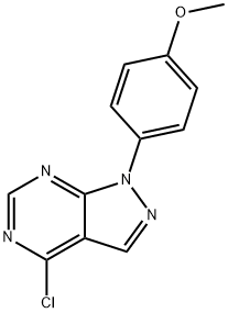 4-CHLORO-1-(4-METHOXYPHENYL)-1H-PYRAZOLO[3,4-D]PYRIMIDINE Struktur