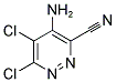 4-AMINO-5,6-DICHLOROPYRIDAZINE-3-CARBONITRILE Struktur