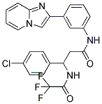 3-(4-CHLOROPHENYL)-N-(3-IMIDAZO[1,2-A]PYRIDIN-2-YLPHENYL)-3-[(2,2,2-TRIFLUOROACETYL)AMINO]PROPANAMIDE Struktur