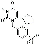 3-METHYL-1-[4-(METHYLSULFONYL)BENZYL]-6-PYRROLIDIN-1-YLPYRIMIDINE-2,4(1H,3H)-DIONE Struktur