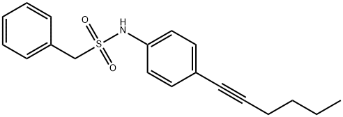 N-[4-(1-HEXYNYL)PHENYL](PHENYL)METHANESULFONAMIDE Struktur