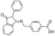 4-(2-AZA-2-(3-OXO-2-PHENYLINDANYLIDENE)ETHYL)BENZOIC ACID Struktur