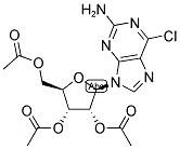 2-AMINO-6-CHLORO-9-(2,3,5-TRI-O-ACETYL-BETA-D-RIBOFURANOSYL)PURINE Struktur