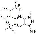 1-METHYL-5-(METHYLSULFONYL)-6-(2-(TRIFLUOROMETHYL)PHENYL)-(1H)-PYRAZOLO[3,4-B]PYRIDINE-3-AMINE Struktur