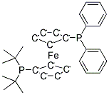 1-DIPHENYLPHOSPHINO-1'-(DI-TERT-BUTYLPHOSPHINO)FERROCENE Struktur