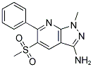 1-METHYL-5-(METHYLSULFONYL)-6-PHENYL-(1H)-PYRAZOLO[3,4-B]PYRIDINE-3-AMINE Struktur