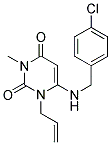 1-ALLYL-6-[(4-CHLOROBENZYL)AMINO]-3-METHYLPYRIMIDINE-2,4(1H,3H)-DIONE Struktur