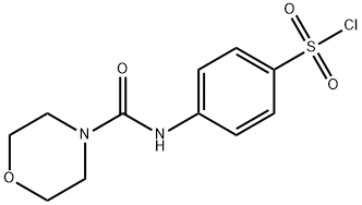 4-[(MORPHOLINE-4-CARBONYL)-AMINO]-BENZENESULFONYL CHLORIDE Struktur