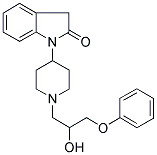 1,3-DIHYDRO-1-[1-(2-HYDROXY-3-PHENOXYPROPYL)PIPERIDIN-4-YL]-(2H)-INDOL-2-ONE Struktur