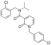 N-(2-CHLOROBENZYL)-N-ISOPROPYL-1-(4-CHLOROBENZYL)-2-PYRIDONE-3-CARBOXAMIDE Struktur