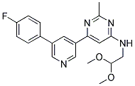 N-(2,2-DIMETHOXYETHYL)-6-[5-(4-FLUOROPHENYL)PYRIDIN-3-YL]-2-METHYLPYRIMIDIN-4-AMINE Struktur