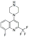 1-[8-FLUORO-2-(TRIFLUOROMETHYL)QUINOL-4-YL]PIPERAZINE Struktur