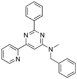 N-BENZYL-N-METHYL-2-PHENYL-6-PYRIDIN-2-YLPYRIMIDIN-4-AMINE Struktur