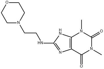 1,3-DIMETHYL-8-[(2-MORPHOLIN-4-YLETHYL)AMINO]-3,7-DIHYDRO-1H-PURINE-2,6-DIONE Struktur