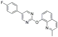 8-([5-(4-FLUOROPHENYL)PYRIMIDIN-2-YL]OXY)-2-METHYLQUINOLINE Struktur