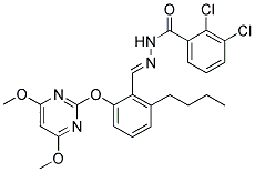 N-[1-AZA-2-[2-[(4,6-DIMETHOXYPYRIMIDIN-2-YL)OXY]-6-BUTYLPHENYL]ETHENYL]-2,3-DICHLOROBENZAMIDE Struktur