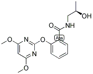 (2R)-1-[2-[(4,6-DIMETHOXYPYRIMIDIN-2-YL)OXY]BENZAMIDO]PROPAN-2-OL Struktur