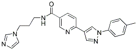 N-(3-IMIDAZOL-1-YL-PROPYL)-6-(1-P-TOLYL-1H-PYRAZOL-4-YL)-NICOTINAMIDE Struktur