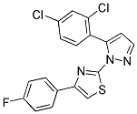 2-[5-(2,4-DICHLOROPHENYL)-1H-PYRAZOL-1-YL]-4-(4-FLUOROPHENYL)-1,3-THIAZOLE Struktur