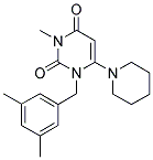 1-(3,5-DIMETHYLBENZYL)-3-METHYL-6-PIPERIDIN-1-YLPYRIMIDINE-2,4(1H,3H)-DIONE Struktur