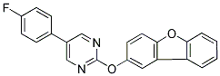 2-(DIBENZO[B,D]FURAN-2-YLOXY)-5-(4-FLUOROPHENYL)PYRIMIDINE Struktur