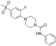 4-[2-FLUORO-4-(METHYLSULFONYL)PHENYL]-N-PHENYLPIPERAZINE-1-CARBOXAMIDE Struktur