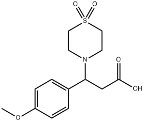 3-(1,1-DIOXO-1LAMBDA6,4-THIAZINAN-4-YL)-3-(4-METHOXYPHENYL)PROPANOIC ACID Struktur