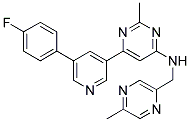 6-[5-(4-FLUOROPHENYL)PYRIDIN-3-YL]-2-METHYL-N-[(5-METHYLPYRAZIN-2-YL)METHYL]PYRIMIDIN-4-AMINE Struktur