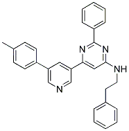 PHENETHYL-[2-PHENYL-6-(5-P-TOLYL-PYRIDIN-3-YL)-PYRIMIDIN-4-YL]-AMINE Struktur