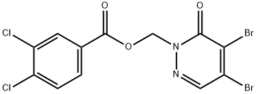 [4,5-DIBROMO-6-OXO-1(6H)-PYRIDAZINYL]METHYL 3,4-DICHLOROBENZENECARBOXYLATE Struktur