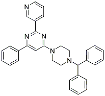 4-(4-BENZHYDRYL-PIPERAZIN-1-YL)-6-PHENYL-2-PYRIDIN-3-YL-PYRIMIDINE Struktur