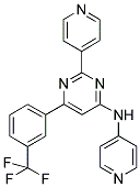 N,2-DIPYRIDIN-4-YL-6-[3-(TRIFLUOROMETHYL)PHENYL]PYRIMIDIN-4-AMINE Struktur