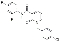 N-(2,4-DIFLUOROPHENYL)-1-(4-CHLOROBENZYL)-2-PYRIDONE-3-CARBOXAMIDE Struktur