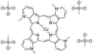 COPPER-2(3)-9(10)-16(17)-23(24)-TETRAMETHYL-2(3)-9(10)-16(17)-23-(24)-TETRA-AZONIAPHTHALOEYANINE TETRAKIS (METHANOSULFATE) Struktur