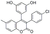 4-(3',5'-DIHYDROXYPHENYL)-3-(4'-CHLOROPHENYL)-6-METHYL COUMARIN Struktur