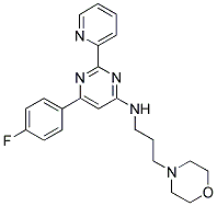 [6-(4-FLUORO-PHENYL)-2-PYRIDIN-2-YL-PYRIMIDIN-4-YL]-(3-MORPHOLIN-4-YL-PROPYL)-AMINE Struktur