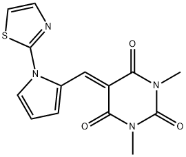 1,3-DIMETHYL-5-([1-(1,3-THIAZOL-2-YL)-1H-PYRROL-2-YL]METHYLENE)-2,4,6(1H,3H,5H)-PYRIMIDINETRIONE Struktur