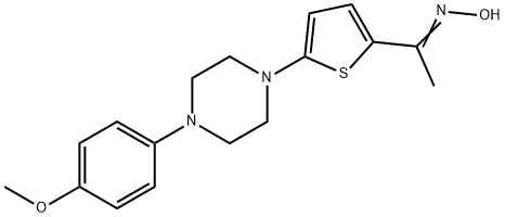 1-(5-[4-(4-METHOXYPHENYL)PIPERAZINO]-2-THIENYL)-1-ETHANONE OXIME Struktur