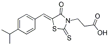 3-[5-(4-ISOPROPYL-BENZYLIDENE)-4-OXO-2-THIOXO-THIAZOLIDIN-3-YL]-PROPIONIC ACID Struktur