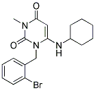 1-(2-BROMOBENZYL)-6-(CYCLOHEXYLAMINO)-3-METHYLPYRIMIDINE-2,4(1H,3H)-DIONE Struktur