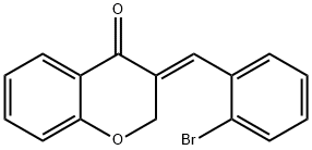 3-[(E)-(2-BROMOPHENYL)METHYLIDENE]-2,3-DIHYDRO-4H-CHROMEN-4-ONE Struktur