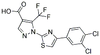 1-[4-(3,4-DICHLOROPHENYL)-1,3-THIAZOL-2-YL]-5-(TRIFLUOROMETHYL)-1H-PYRAZOLE-4-CARBOXYLIC ACID Struktur