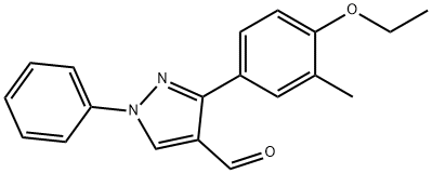 3-(4-ETHOXY-3-METHYLPHENYL)-1-PHENYL-1H-PYRAZOLE-4-CARBALDEHYDE Struktur