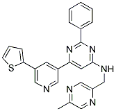 (5-METHYL-PYRAZIN-2-YLMETHYL)-[2-PHENYL-6-(5-THIOPHEN-2-YL-PYRIDIN-3-YL)-PYRIMIDIN-4-YL]-AMINE Struktur