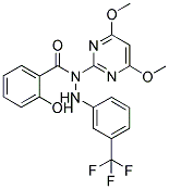 2-HYDROXYBENZOIC ACID, 1-(4,6-DIMETHOXYPYRIMIDIN-2-YL)-2-[3-(TRIFLUOROMETHYL)PHENYL]HYDRAZIDE