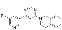 2-[6-(5-BROMOPYRIDIN-3-YL)-2-METHYLPYRIMIDIN-4-YL]-1,2,3,4-TETRAHYDROISOQUINOLINE Struktur