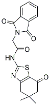 N-(5,5-DIMETHYL-7-OXO-4,5,6,7-TETRAHYDRO-1,3-BENZOTHIAZOL-2-YL)-2-(1,3-DIOXO-1,3-DIHYDRO-2H-ISOINDOL-2-YL)ACETAMIDE Struktur