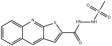 N'-(THIENO[2,3-B]QUINOLIN-2-YLCARBONYL)METHANESULFONOHYDRAZIDE Struktur