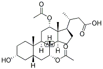 23-NOR-5-BETA-CHOLANIC ACID-3-ALPHA, 7-ALPHA, 12-ALPHA-TRIOL 7,12-DIACETATE Struktur